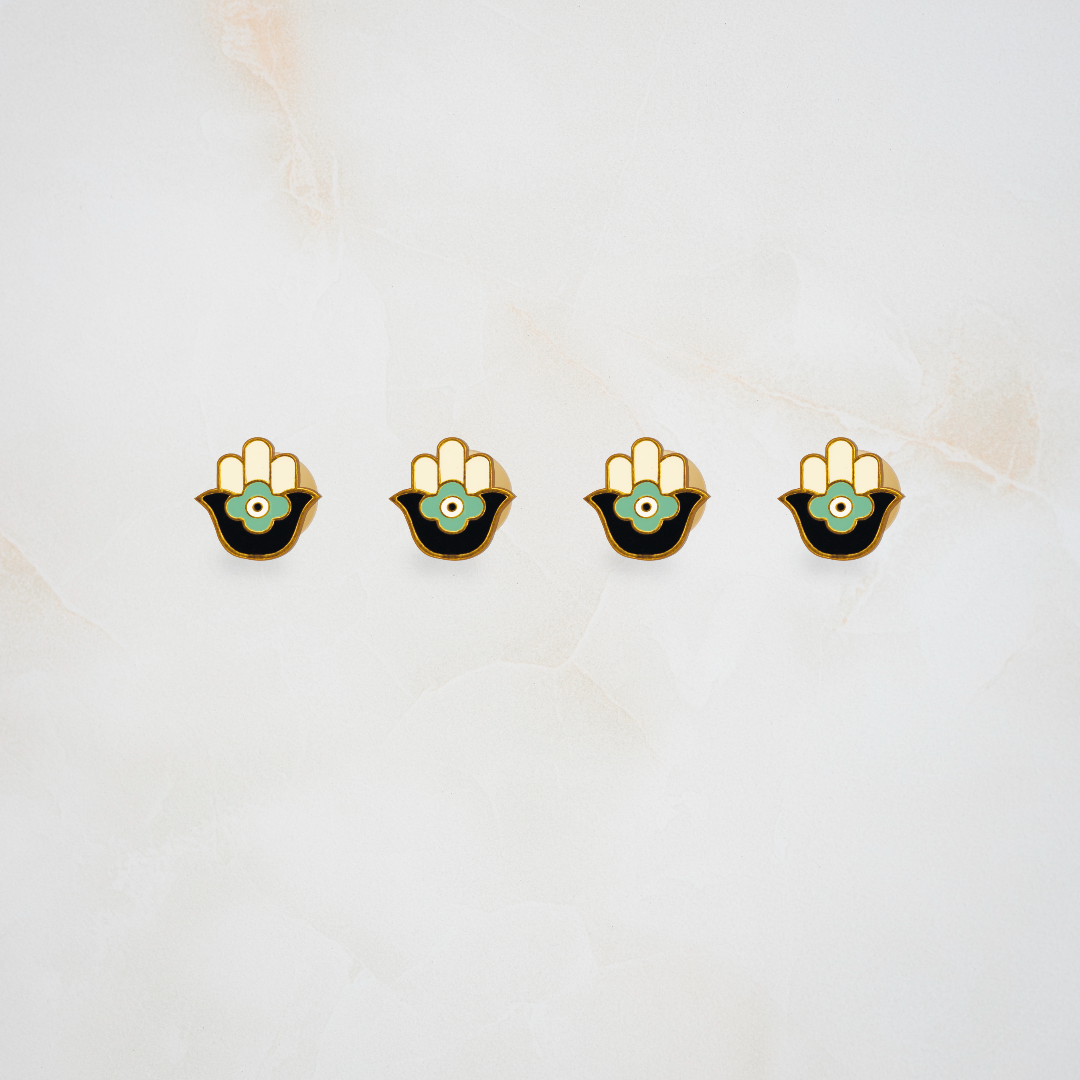 Hamsa kurta buttons