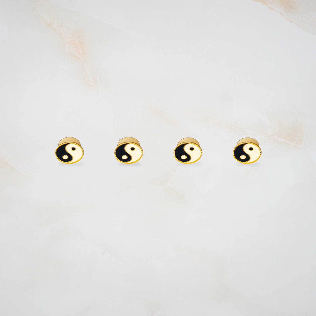 Yin yang kurta buttons
