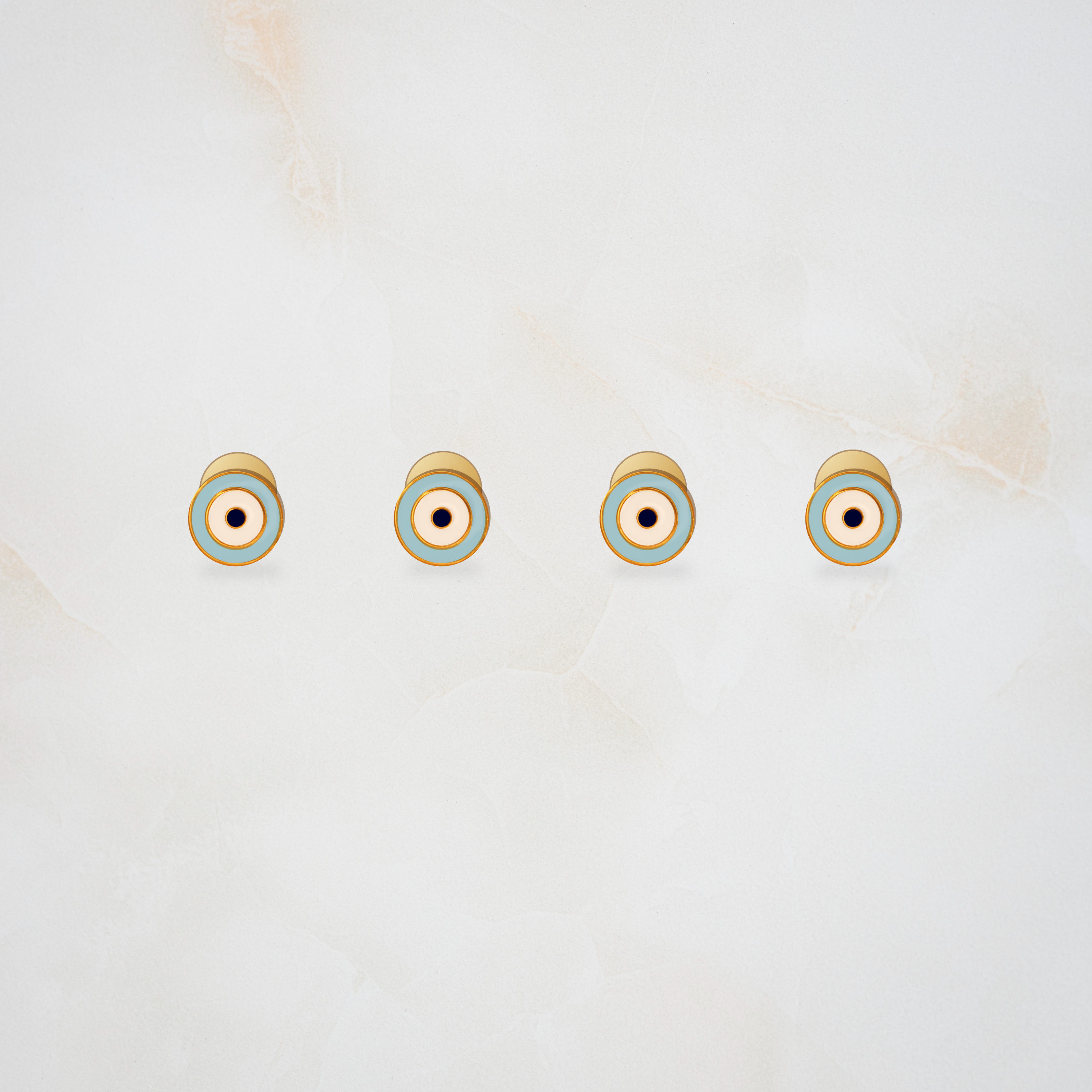 evil eye pastel blue kurta buttons