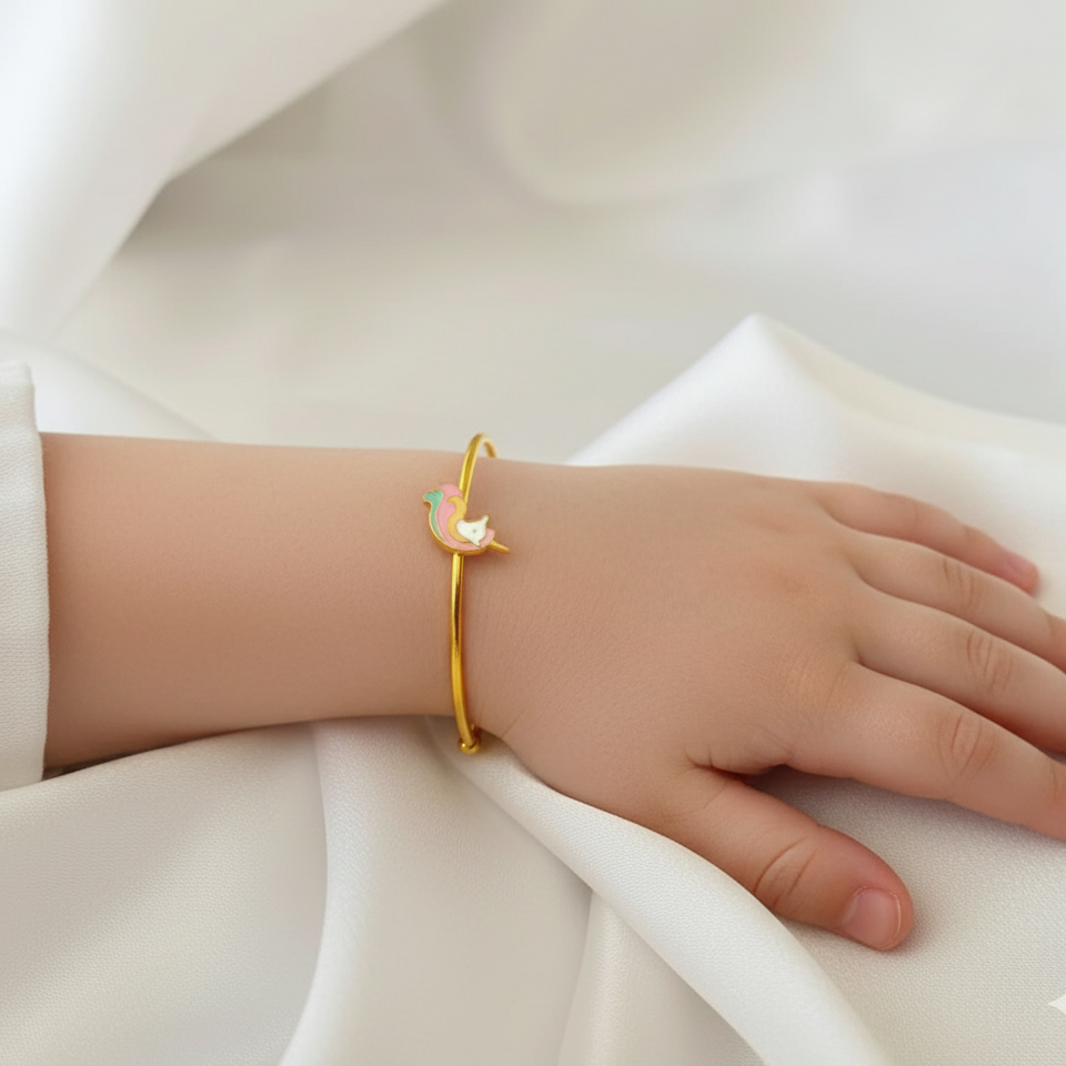 Unicorn Silver adjustable kids bangle