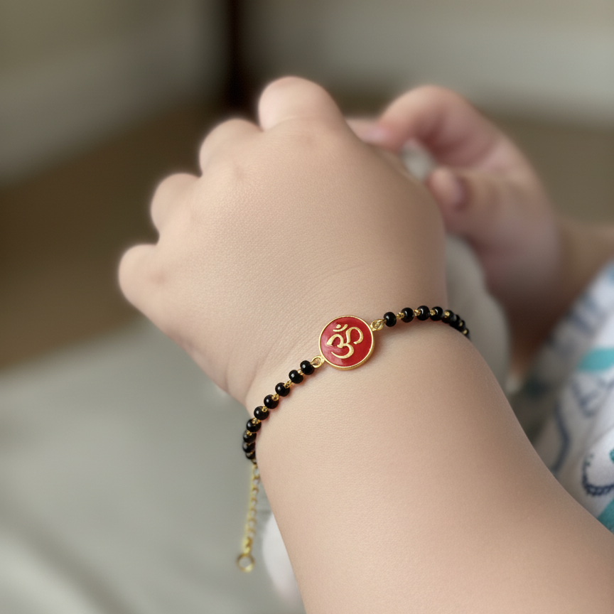 Om kids Nazariye Red enamel