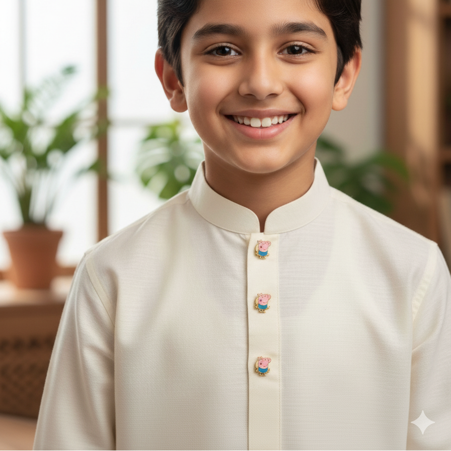 Peppa pig kurta buttons