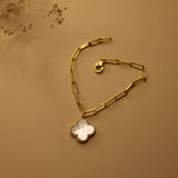 Mop clover clip chain bracelet