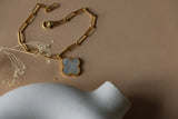 Mop clover clip chain bracelet