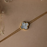 Mop clover double chain bracelet