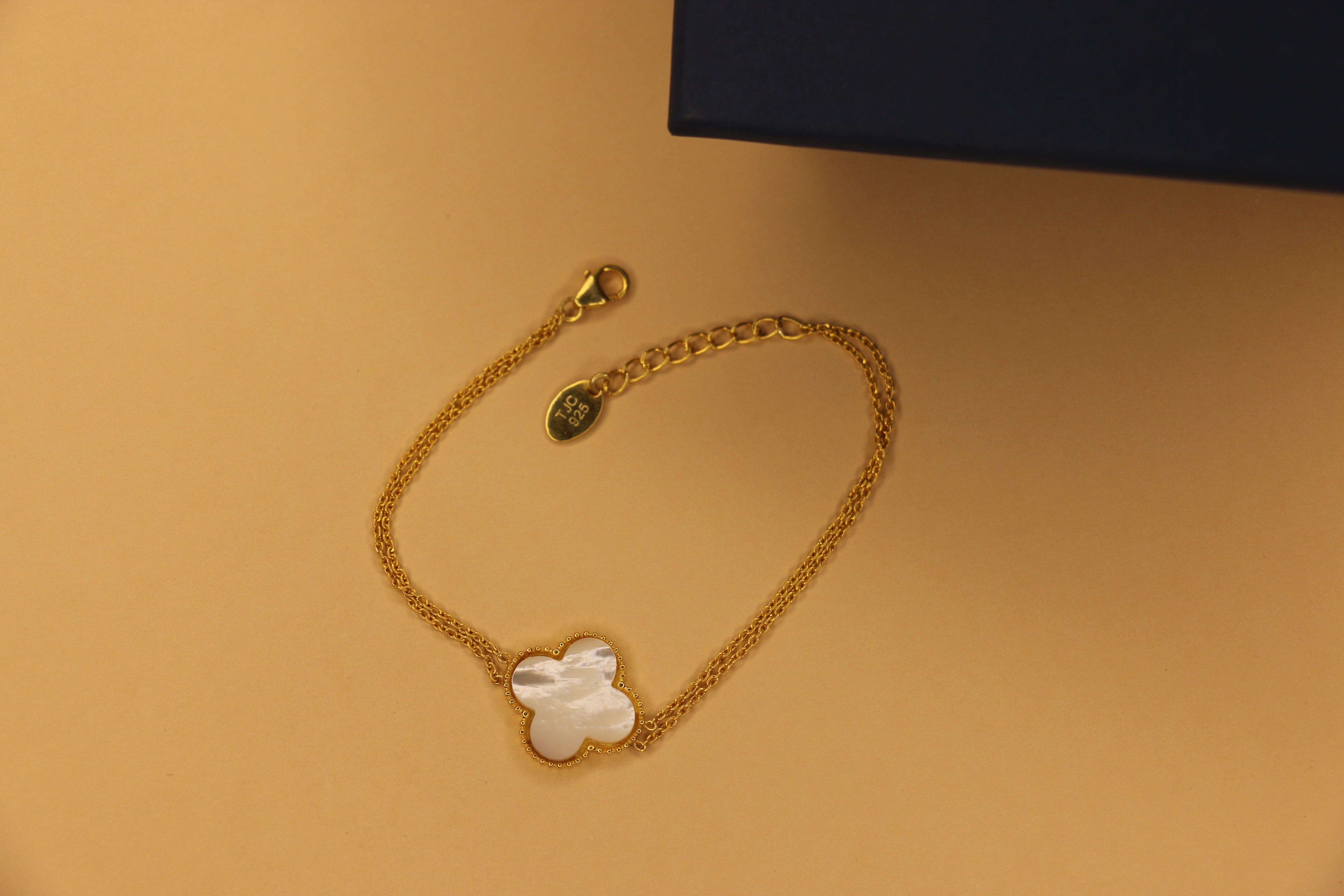 Mop clover double chain bracelet