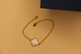Mop clover double chain bracelet