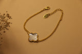 Mop clover double chain bracelet