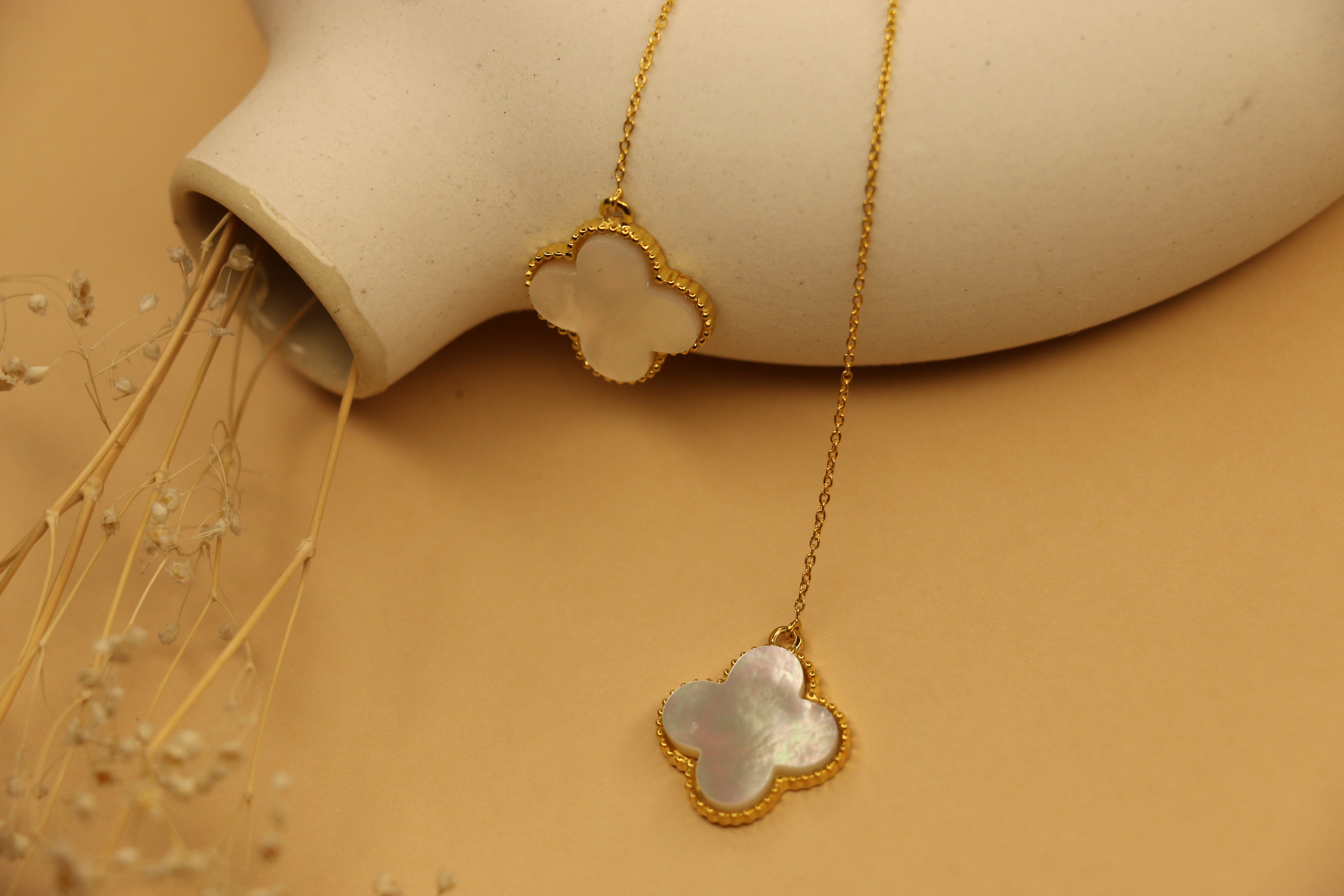 Mop clover threader earrings