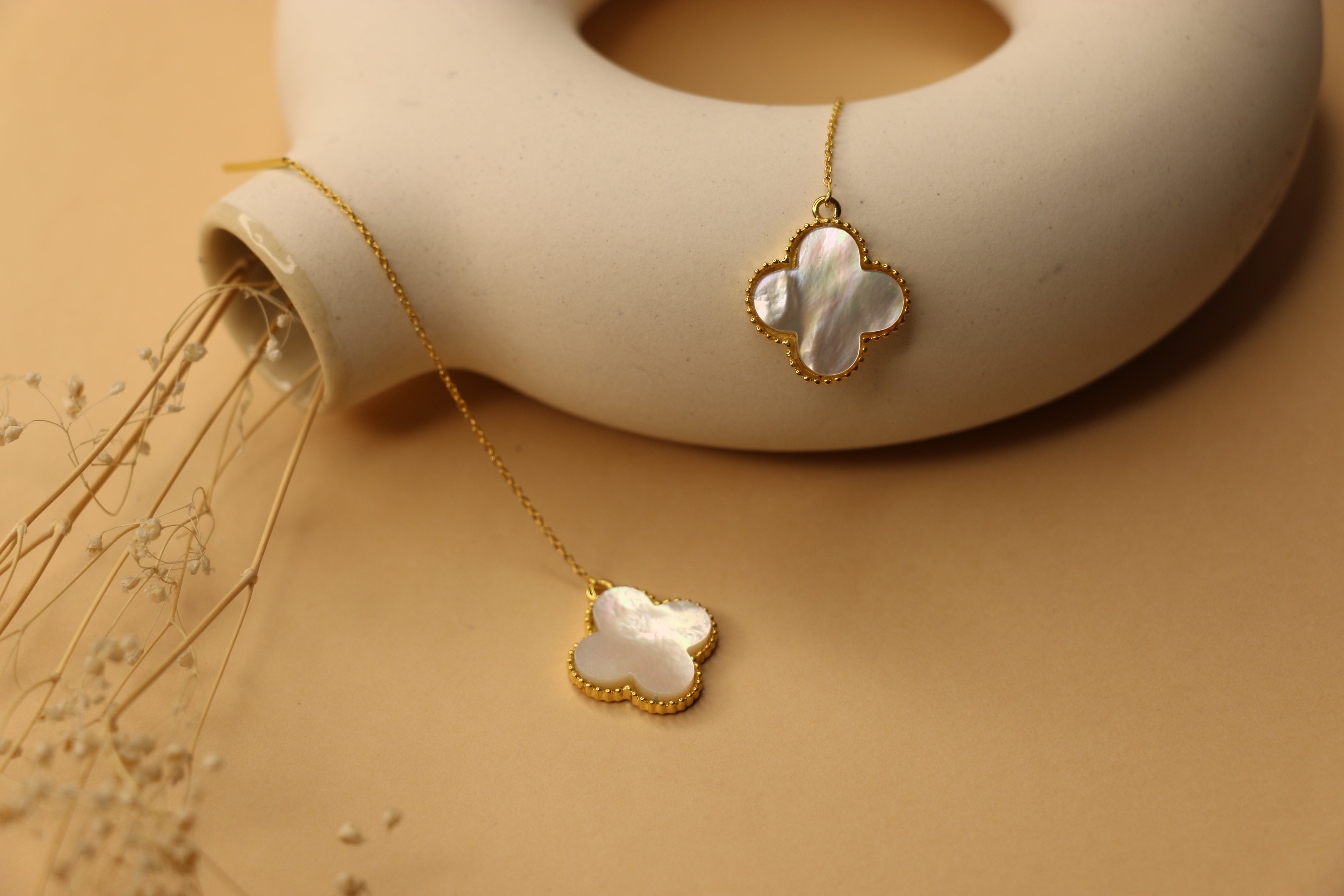 Mop clover threader earrings