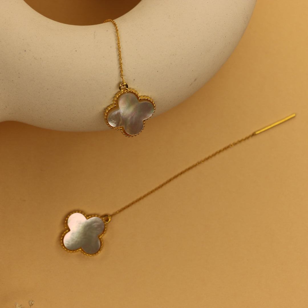 Mop clover threader earrings