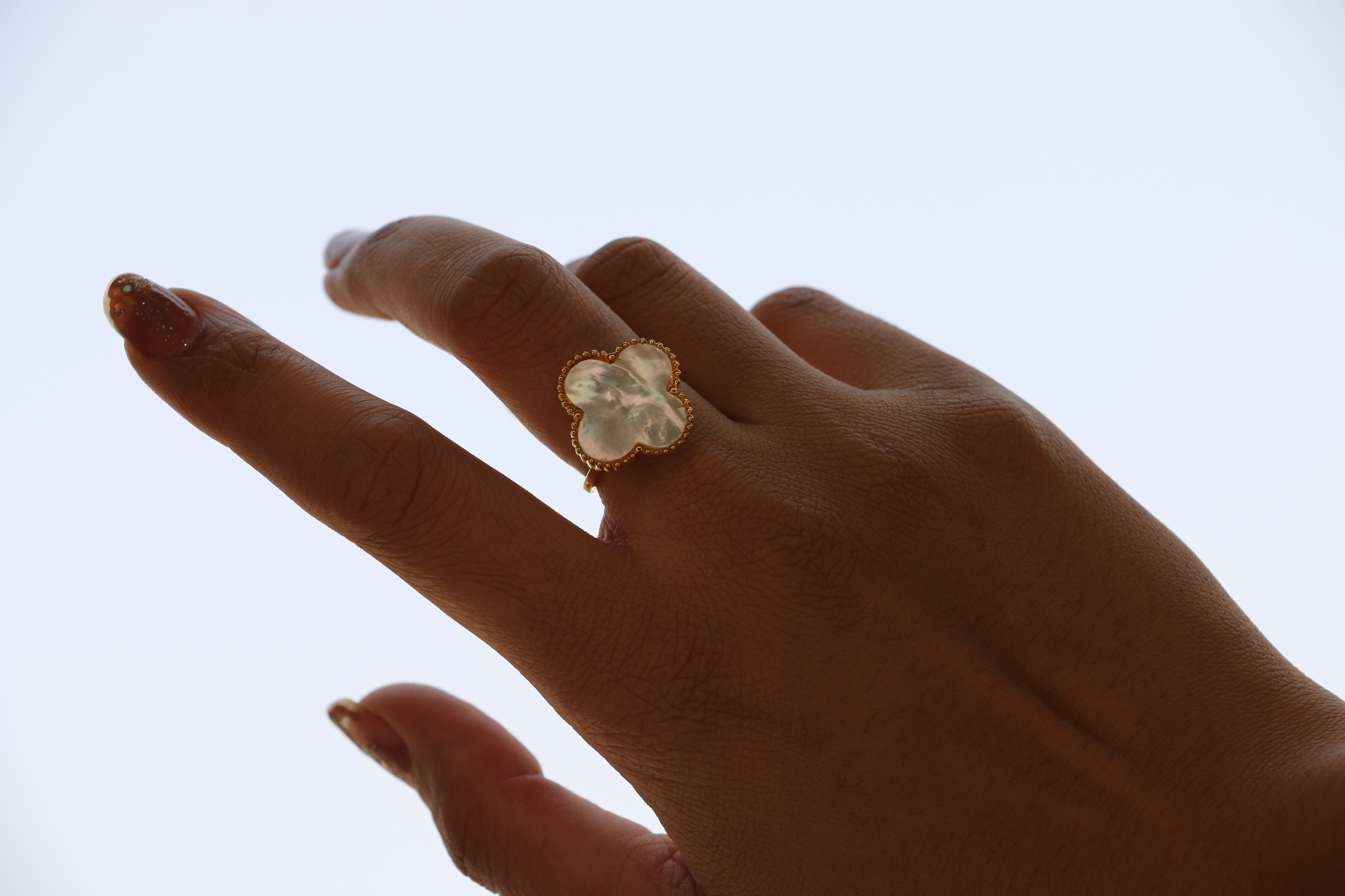 Mop clover adjustable ring