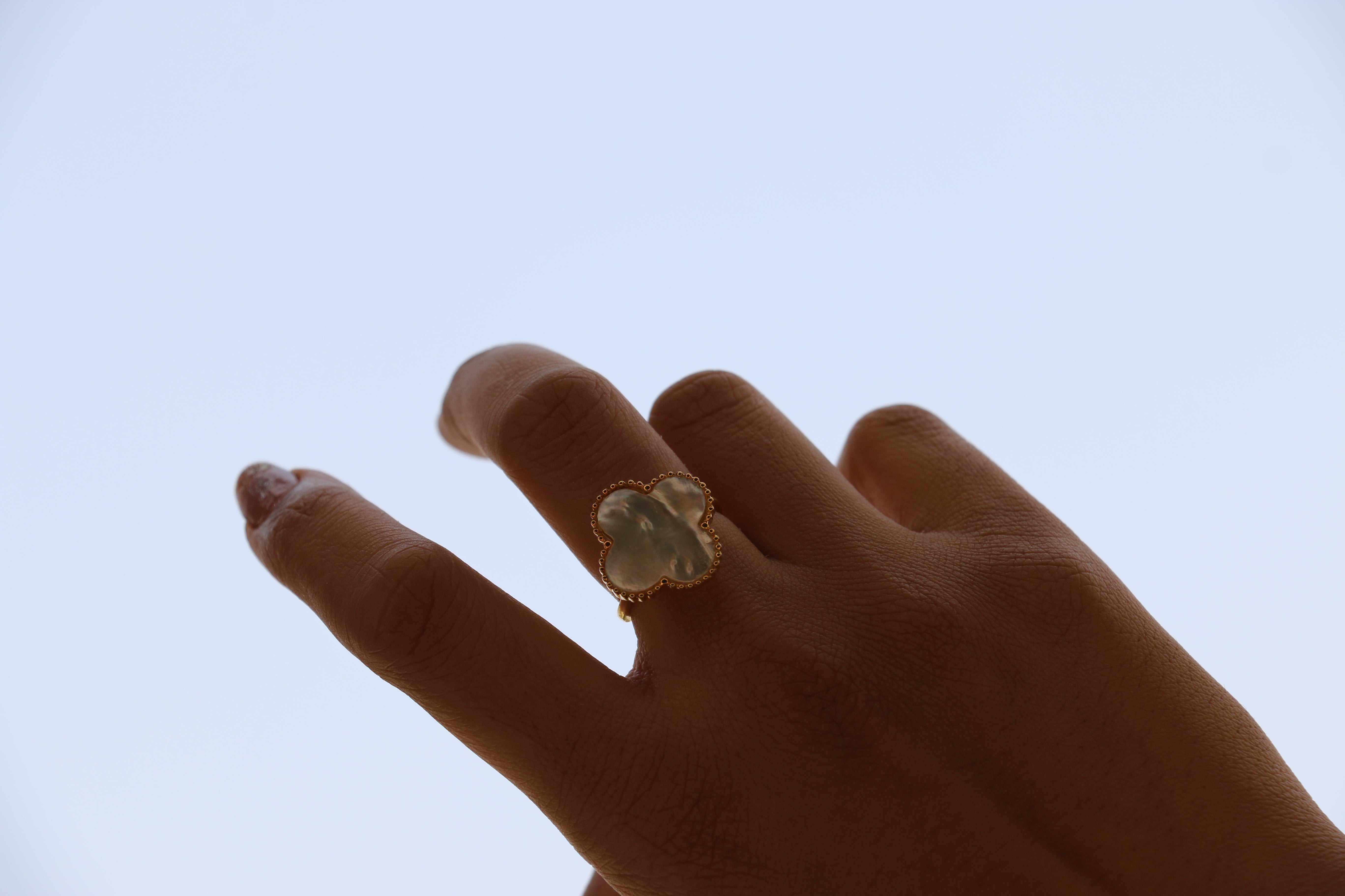 Mop clover adjustable ring