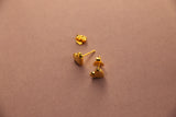 Glossy heart ear studs