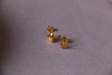 Glossy heart ear studs