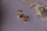 Glossy heart ear studs