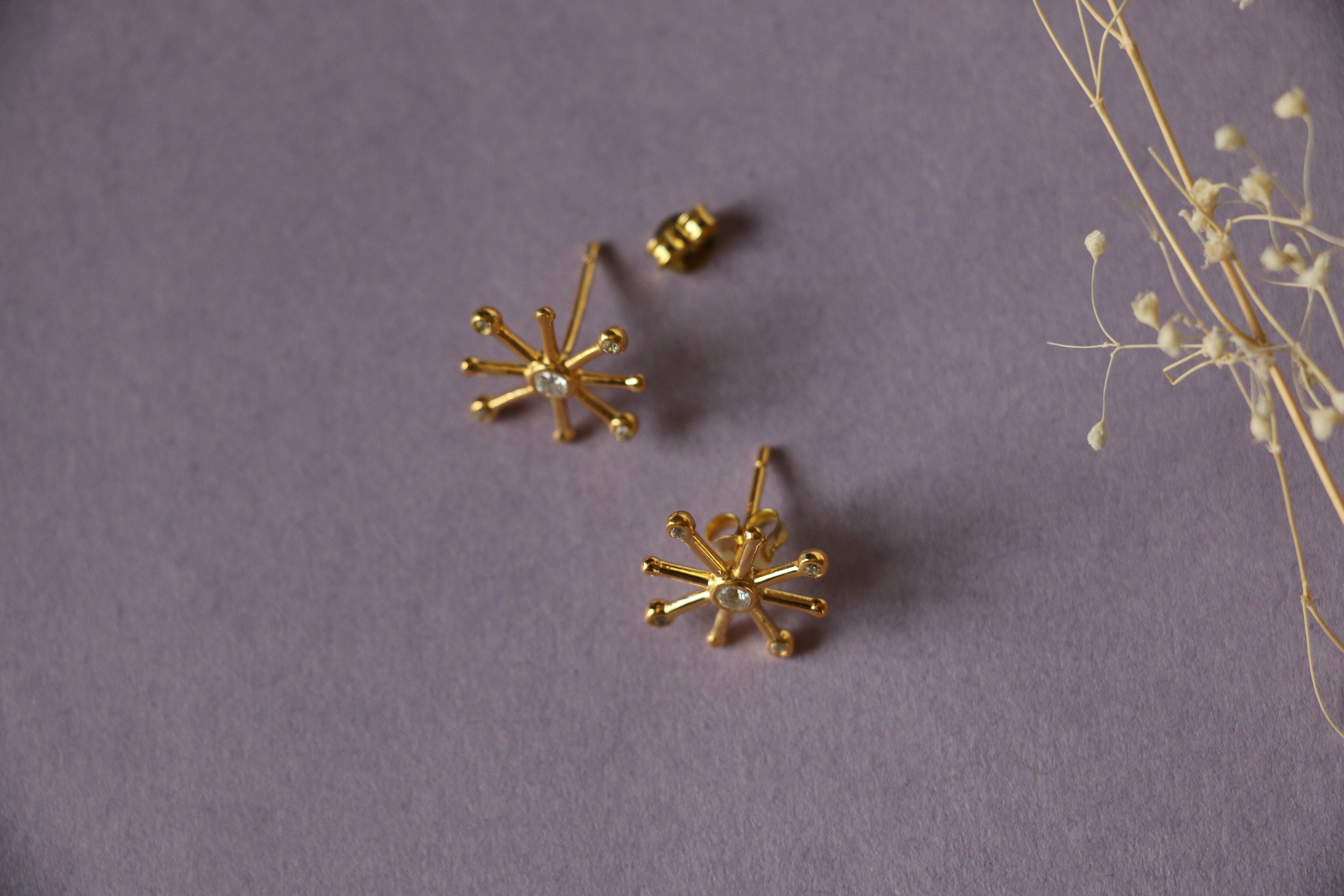 5 cz star ear studs