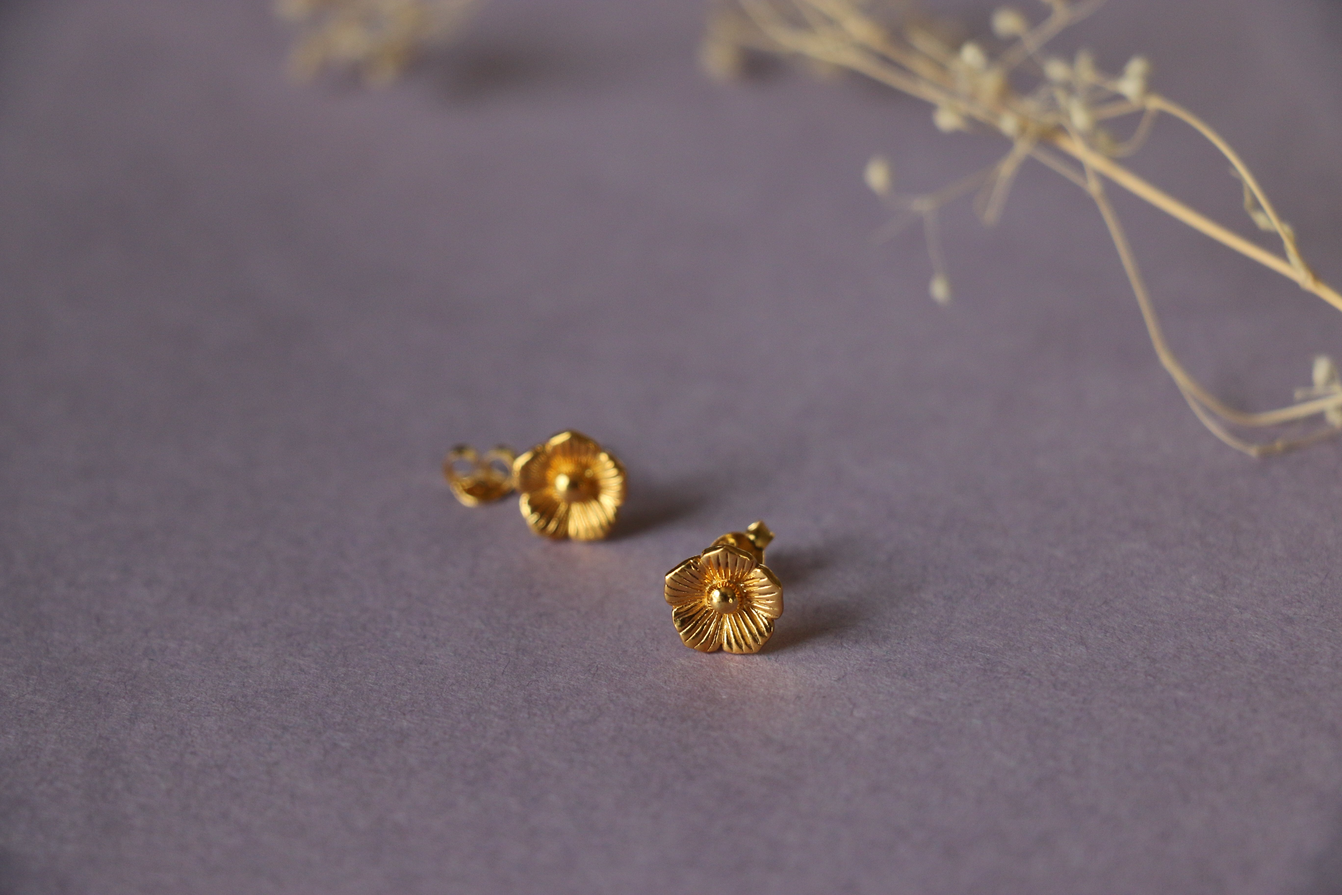 Floral ear studs