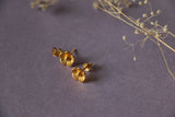 Floral ear studs