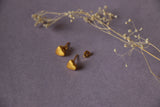 Matte heart ear studs