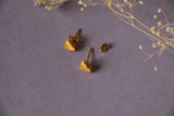 Matte heart ear studs