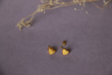 Matte heart ear studs