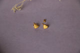 Matte heart ear studs