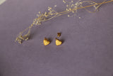 Matte heart ear studs
