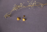 Matte heart ear studs