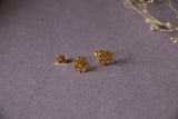 6 petal flower ear studs