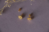 6 petal flower ear studs