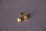 6 petal flower ear studs