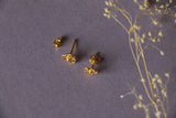 3 petal flower ear studs
