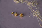 3 petal flower ear studs