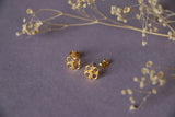 4 petal flower ear studs