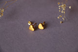 Matte heart ear studs