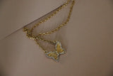 CZ small butterfly necklace