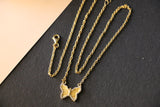 CZ small butterfly necklace