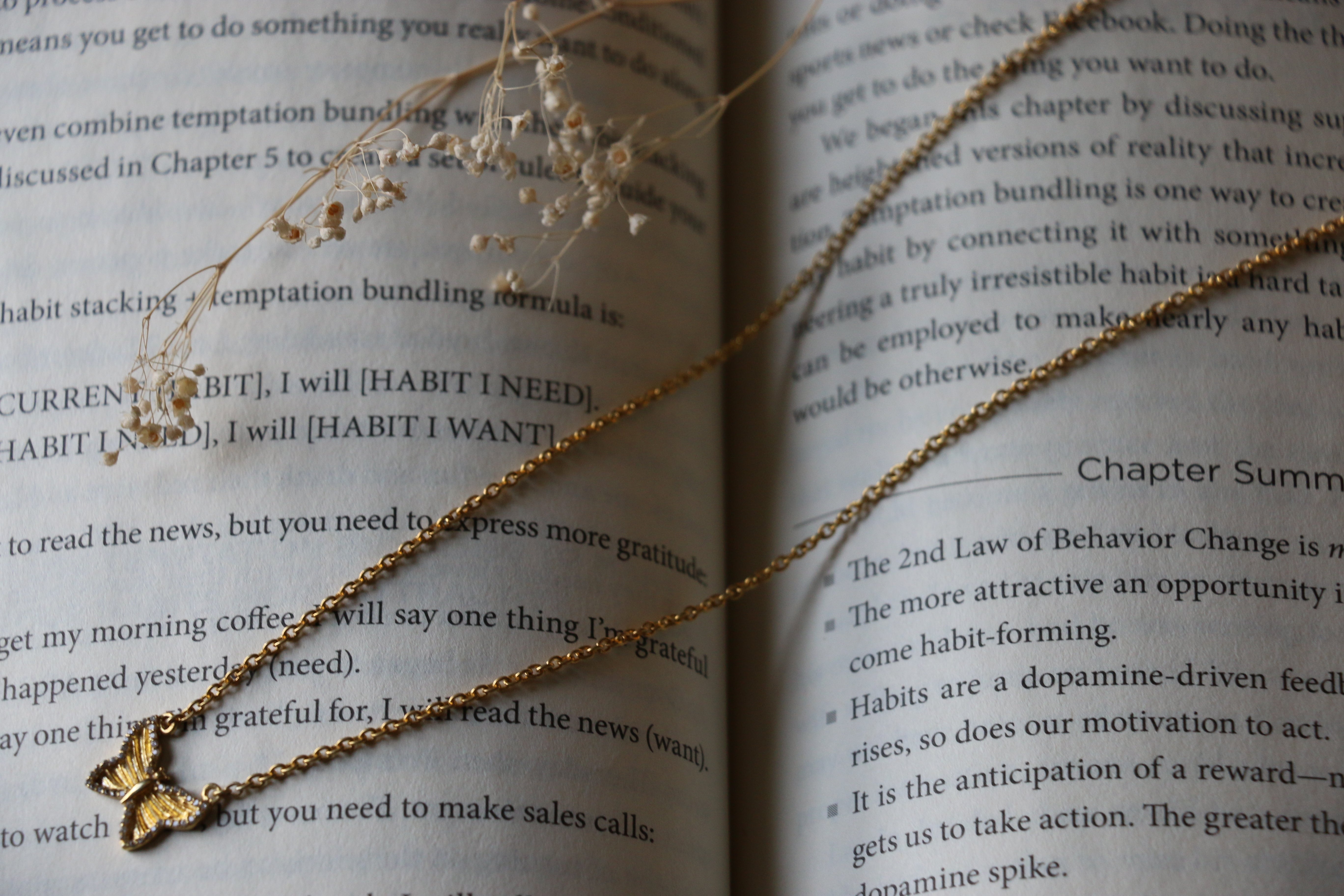 CZ small butterfly necklace