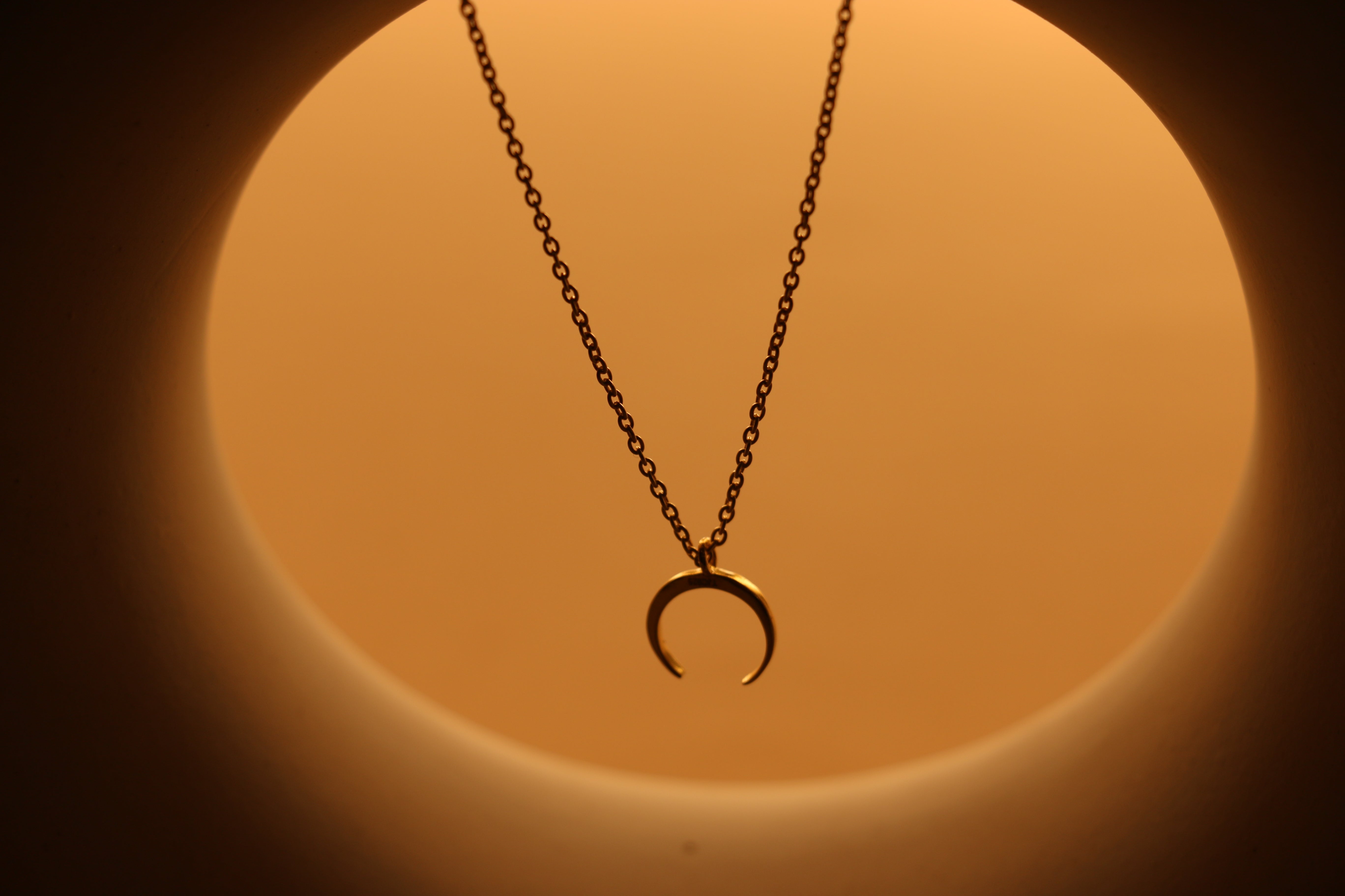 Moon shaped necklace