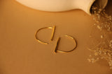 D shaped semi ear hoops