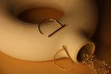 D shaped semi ear hoops