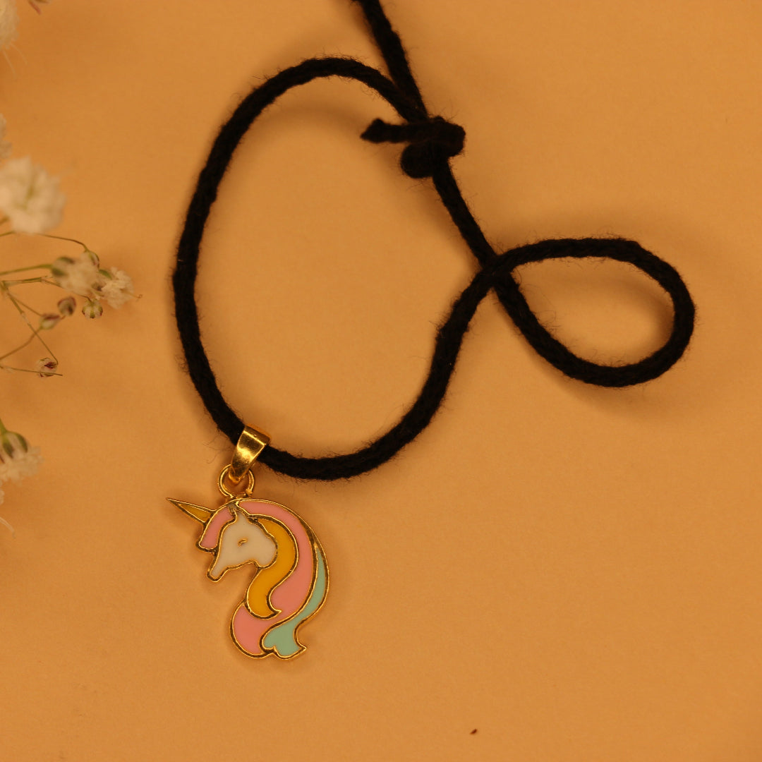 Unicorn kids black thread nazarbattu