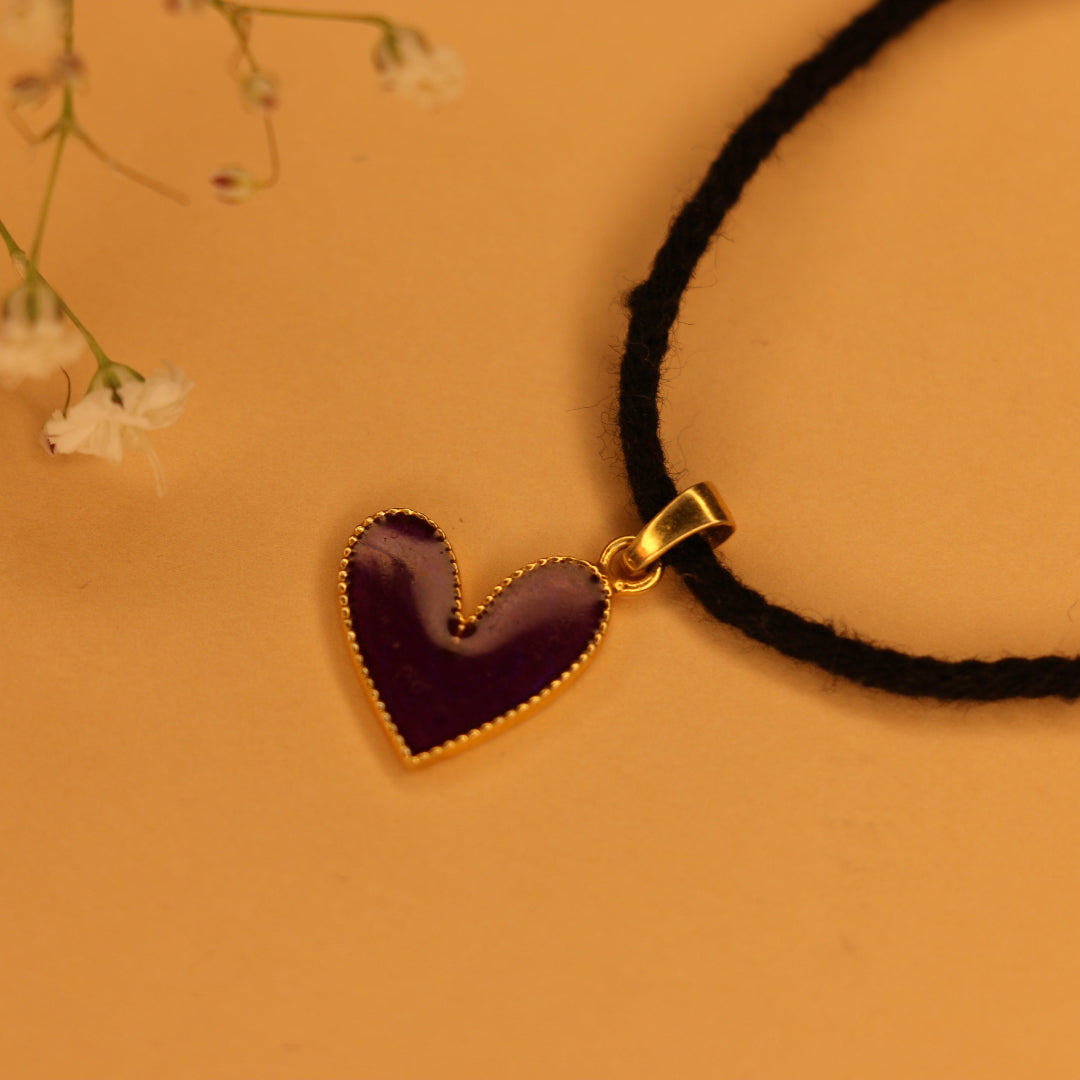 Heart kids black thread nazarbattu