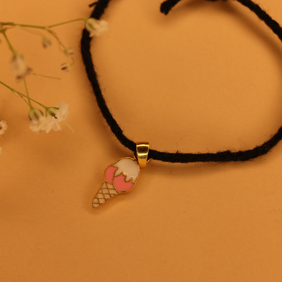 Softy kids black thread nazarbattu
