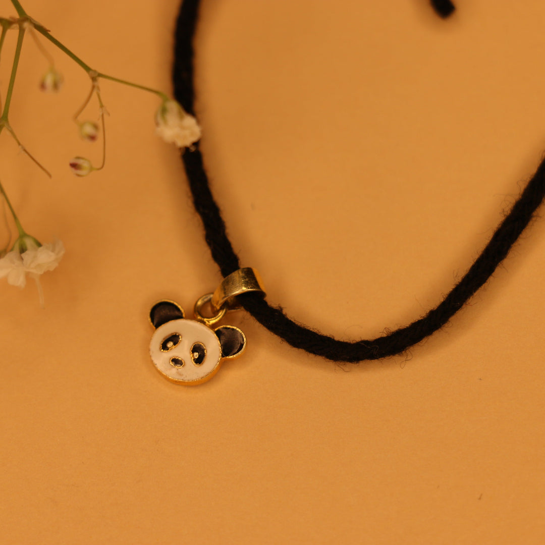 Panda kids black thread nazarbattu