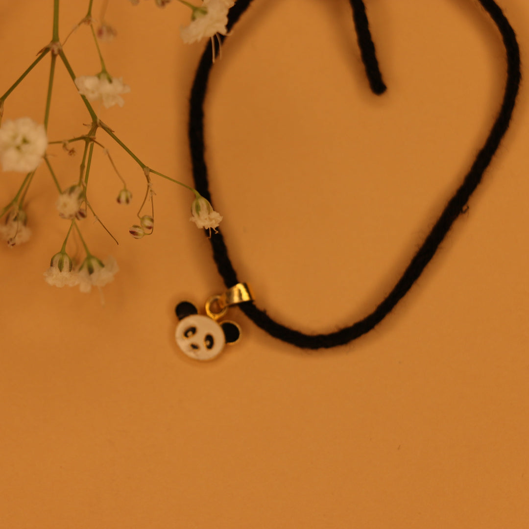 Panda kids black thread nazarbattu