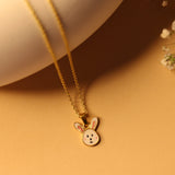 Bunny charm necklace