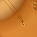 Bunny charm necklace