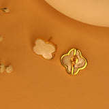 MOP clover ear studs